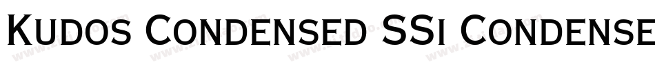 Kudos Condensed SSi Condensed字体转换